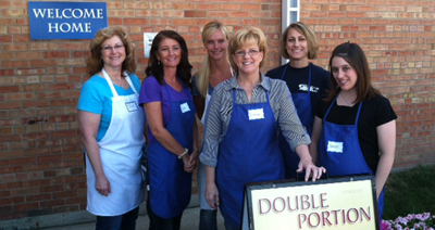 group with aprons