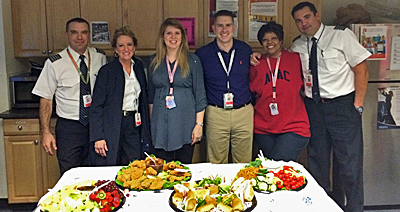 group with food
